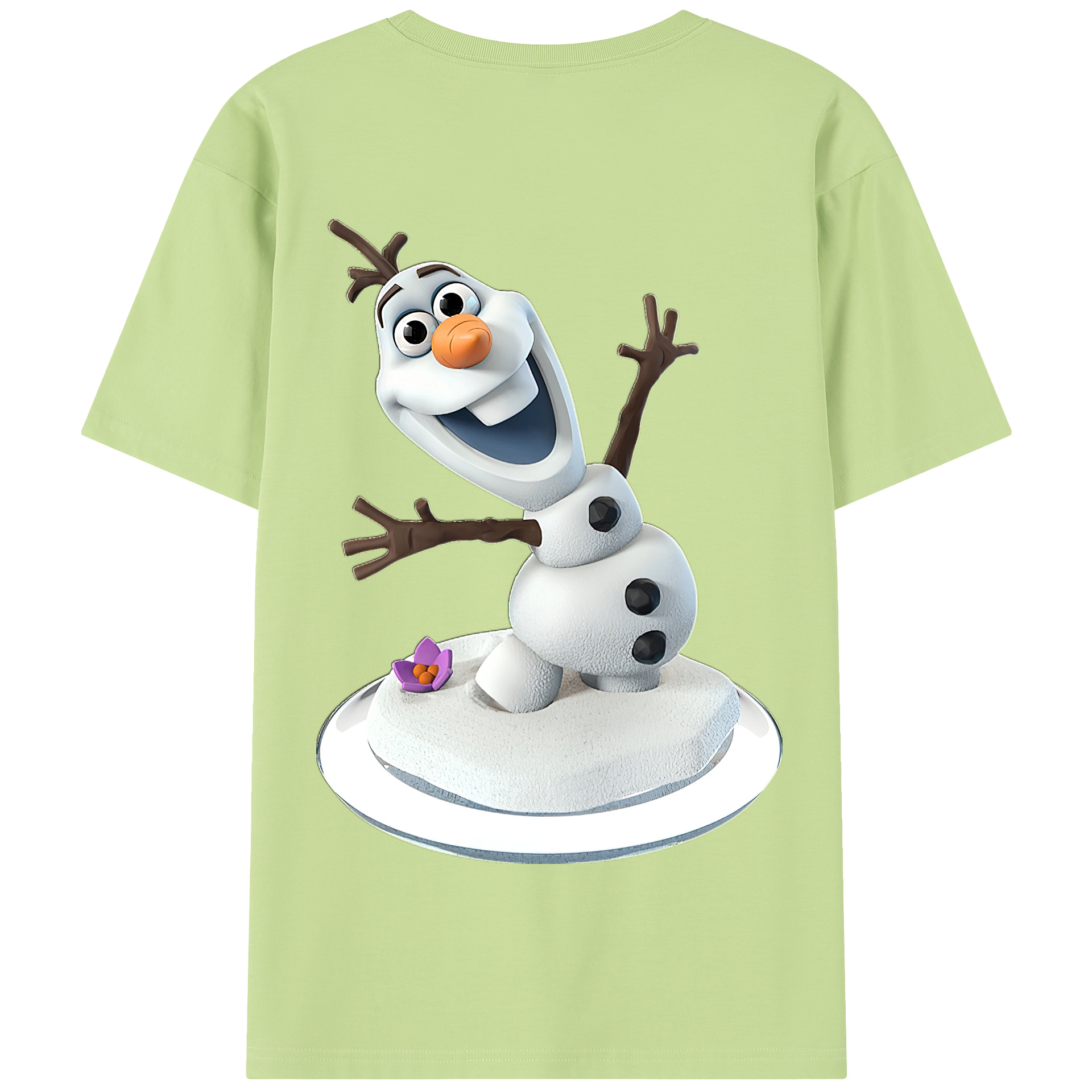 （画像用） アナと雪の女王 アンナ エルサ Frozen Anna Elsa 綿100％半袖Tシャツ（背面プリント）